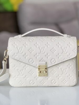 Louis Vuitton Embossed Messenger Bag White Messenger