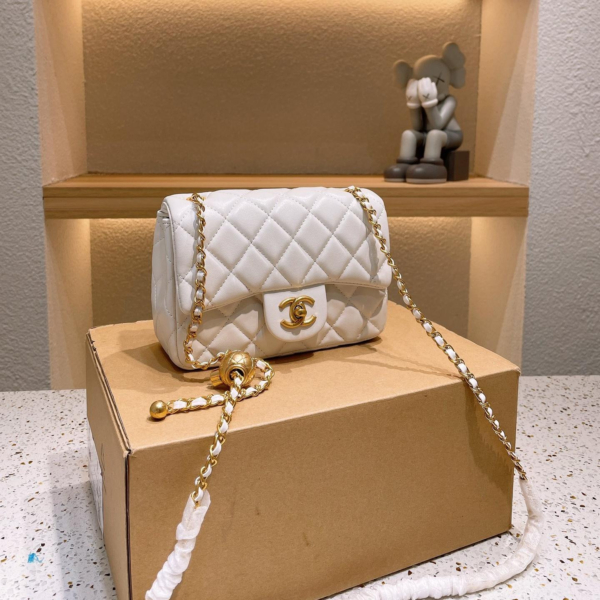 Chanel Gold Ball Bag White Gold Ball