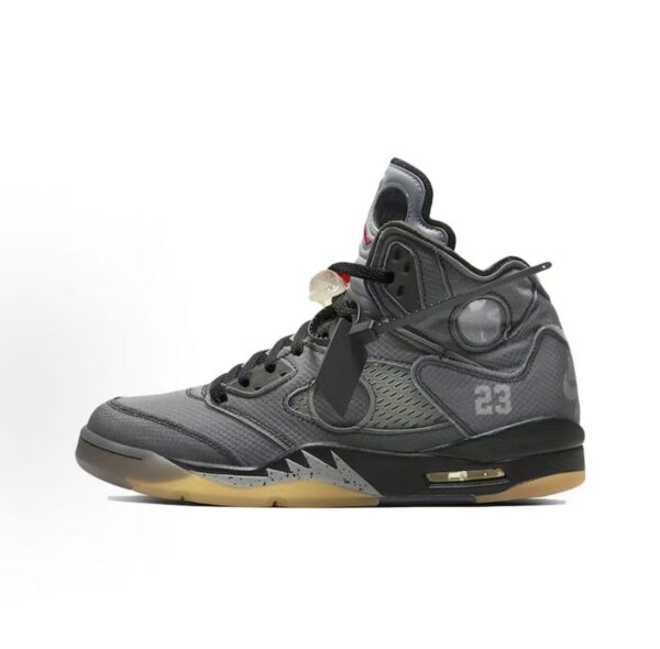 Off-White x Air Jordan 5 Retro Black Mesh Shoes