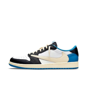 Air Jordan 1 Low Travis Scott Fragment White Blue Black Shoes