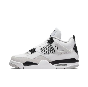 Air Jordan 4 Retro Military Black White Shoes High Version