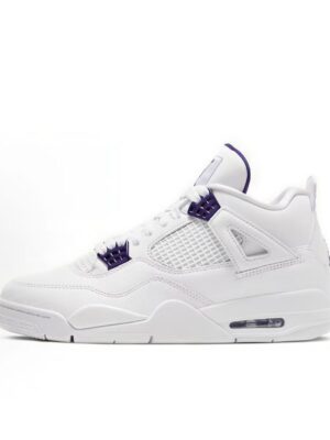 Air Jordan 4 Retro Metallic Purple White Shoes