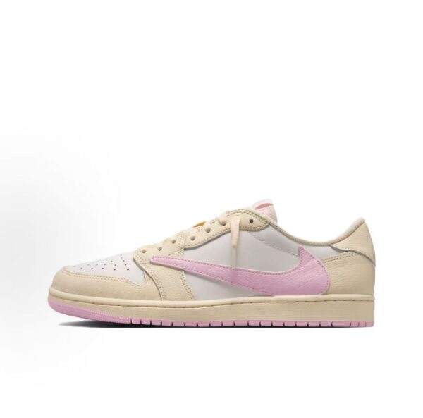 Travis Scott x Air Jordan 1 Low OG Muslin Shy Pink IQ7604-100
