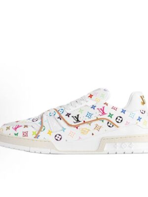 Louis Vuitton Trainer Sneaker White Multicolor Monogram 1AHEKG