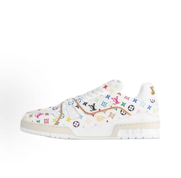 Louis Vuitton Trainer Sneaker White Multicolor Monogram 1AHEKG